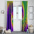 Mardi Gras Window Curtain Tie-dye Style - Queen - Wonder Print Shop