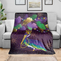 Faux Glitter Funny Mardi Gras Pelican Blanket Party Vibes - Wonder Print Shop