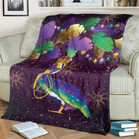 Faux Glitter Funny Mardi Gras Pelican Blanket Party Vibes - Wonder Print Shop