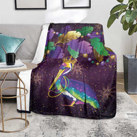 Faux Glitter Funny Mardi Gras Pelican Blanket Party Vibes - Wonder Print Shop