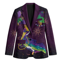 Faux Glitter Funny Mardi Gras Pelican Blazer Party Vibes - Wonder Print Shop