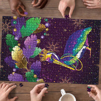 Faux Glitter Funny Mardi Gras Pelican Puzzle Party Vibes - Wonder Print Shop