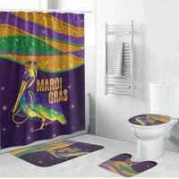 Faux Glitter Mardi Gras Pelican Bathroom Set - Wonder Print Shop