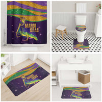 Faux Glitter Mardi Gras Pelican Bathroom Set - Wonder Print Shop