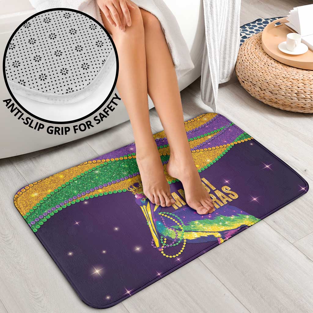 Faux Glitter Mardi Gras Pelican Bathroom Set - Wonder Print Shop