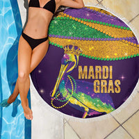 Faux Glitter Mardi Gras Pelican Beach Blanket - Wonder Print Shop