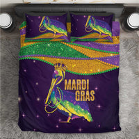 Faux Glitter Mardi Gras Pelican Bedding Set - Wonder Print Shop