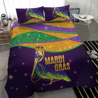 Faux Glitter Mardi Gras Pelican Bedding Set - Wonder Print Shop