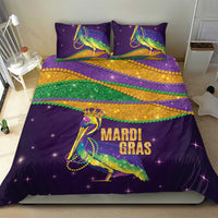 Faux Glitter Mardi Gras Pelican Bedding Set - Wonder Print Shop