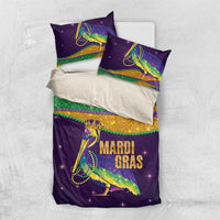 Faux Glitter Mardi Gras Pelican Bedding Set - Wonder Print Shop