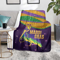 Faux Glitter Mardi Gras Pelican Blanket - Wonder Print Shop