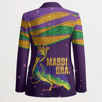 Faux Glitter Mardi Gras Pelican Blazer - Wonder Print Shop