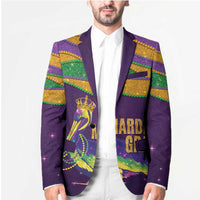 Faux Glitter Mardi Gras Pelican Blazer - Wonder Print Shop