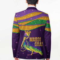 Faux Glitter Mardi Gras Pelican Blazer - Wonder Print Shop