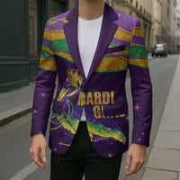 Faux Glitter Mardi Gras Pelican Blazer - Wonder Print Shop
