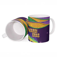 Faux Glitter Mardi Gras Pelican Ceramic Mug - Wonder Print Shop