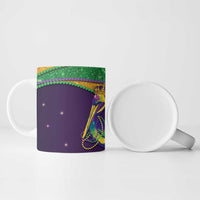 Faux Glitter Mardi Gras Pelican Ceramic Mug - Wonder Print Shop