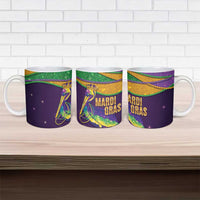 Faux Glitter Mardi Gras Pelican Ceramic Mug - Wonder Print Shop