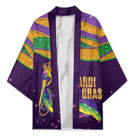 Faux Glitter Mardi Gras Pelican Kimono - Wonder Print Shop