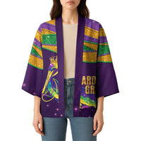 Faux Glitter Mardi Gras Pelican Kimono - Wonder Print Shop