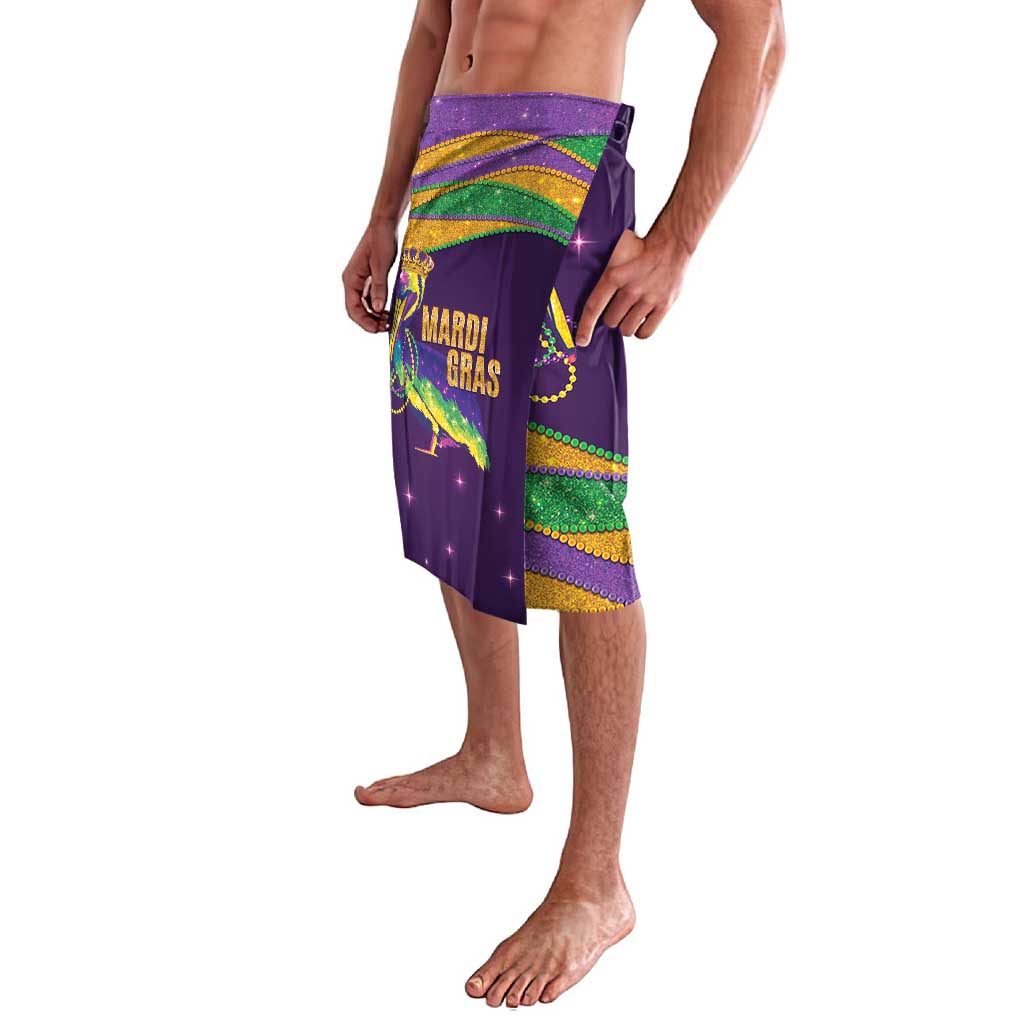 Faux Glitter Mardi Gras Pelican Lavalava - Wonder Print Shop