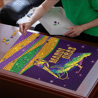 Faux Glitter Mardi Gras Pelican Puzzle - Wonder Print Shop