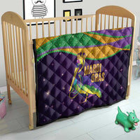 Faux Glitter Mardi Gras Pelican Quilt - Wonder Print Shop