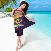Faux Glitter Mardi Gras Pelican Sarong - Wonder Print Shop