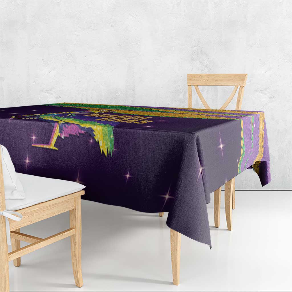 Faux Glitter Mardi Gras Pelican Tablecloth - Wonder Print Shop