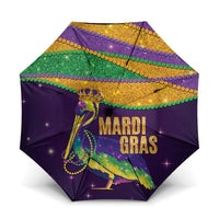 Faux Glitter Mardi Gras Pelican Umbrella - Wonder Print Shop
