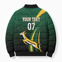 South Africa WC2026 Personalized Bomber Puffer Jacket Springboks Champion