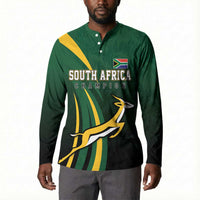 South Africa WC2026 Personalized Button Sweatshirt Springboks Champion