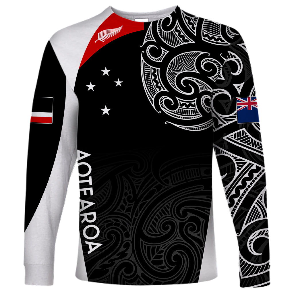 Personalised New Zealand Rugby Long Sleeve Shirt Aotearoa World Cup 2023 Champions - Wonder Print Shop