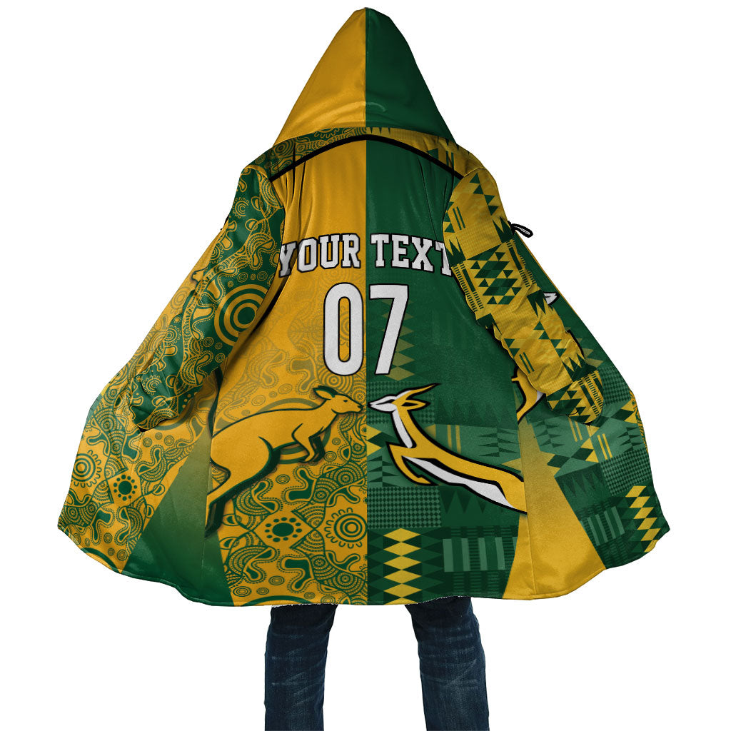 South Africa - Australia Rugby Custom Indigenous Motifs Cloak Bokke Vs Wallabies