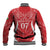 Wales Rugby Personalised Baseball Jacket Heraldic Dragon Basic Red