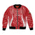 Wales Rugby Personalised Bomber Jacket Heraldic Dragon Basic Red