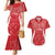 Wales Rugby Personalised Couples Matching Mermaid Dress and Hawaiian Shirt Heraldic Dragon Basic Red