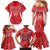 Wales Rugby Personalised Family Matching Mermaid Dress and Hawaiian Shirt Heraldic Dragon Basic Red