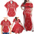 Wales Rugby Personalised Family Matching Off Shoulder Maxi Dress and Hawaiian Shirt Heraldic Dragon Basic Red LT7 - Wonder Print Shop