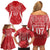 Wales Rugby Personalised Family Matching Off Shoulder Short Dress and Hawaiian Shirt Heraldic Dragon Basic Red LT7 - Wonder Print Shop