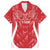 Wales Rugby Personalised Family Matching Puletasi and Hawaiian Shirt Heraldic Dragon Basic Red