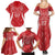 Wales Rugby Personalised Family Matching Summer Maxi Dress and Hawaiian Shirt Heraldic Dragon Basic Red - Wonder Print Shop