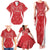 Wales Rugby Personalised Family Matching Tank Maxi Dress and Hawaiian Shirt Heraldic Dragon Basic Red - Wonder Print Shop