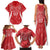 Wales Rugby Personalised Family Matching Tank Maxi Dress and Hawaiian Shirt Heraldic Dragon Basic Red - Wonder Print Shop