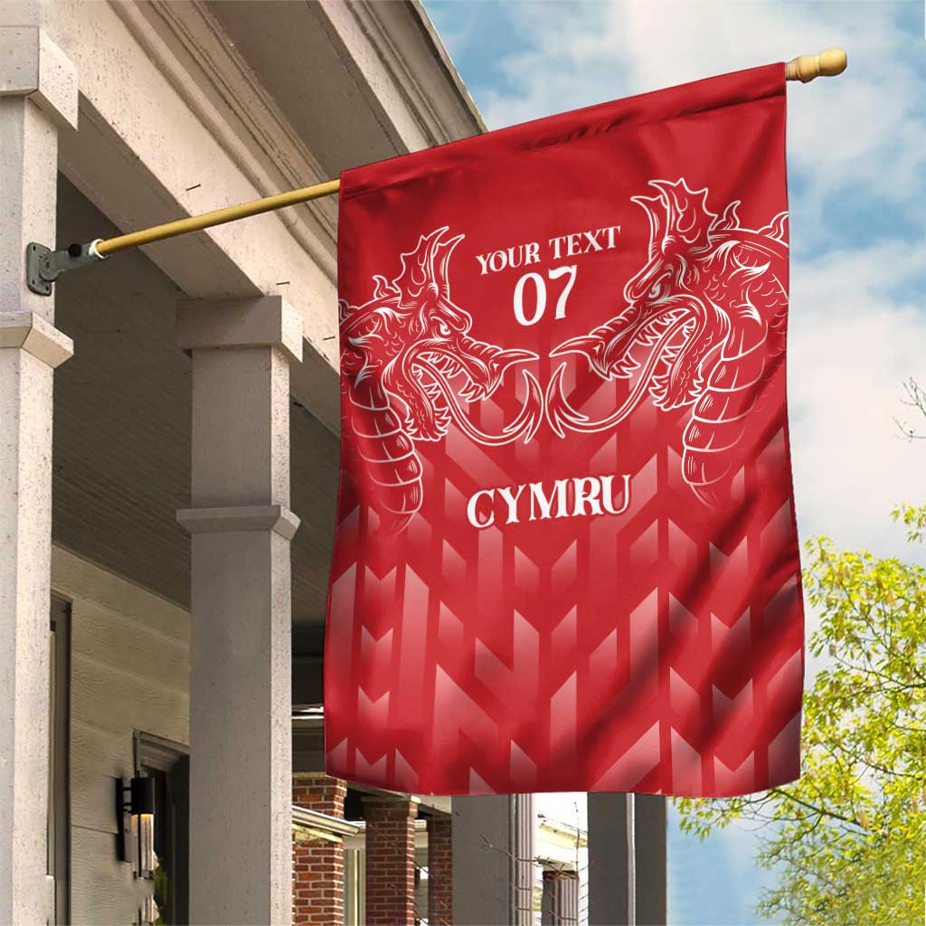 Wales Rugby Personalised Garden Flag Heraldic Dragon Basic Red - Wonder Print Shop