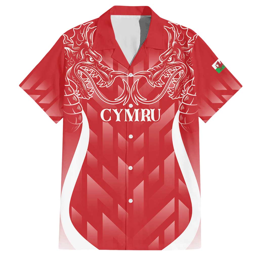 Wales Rugby Personalised Hawaiian Shirt Heraldic Dragon Basic Red - Wonder Print Shop