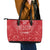 Wales Rugby Personalised Leather Tote Bag Heraldic Dragon Basic Red