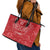 Wales Rugby Personalised Leather Tote Bag Heraldic Dragon Basic Red