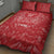 Wales Rugby Personalised Quilt Bed Set Heraldic Dragon Basic Red