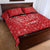 Wales Rugby Personalised Quilt Bed Set Heraldic Dragon Basic Red